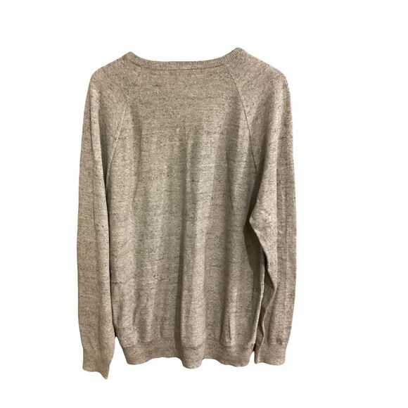 J CREW FACTORY Mens Raglan Cotton Sweater Sz XL Heather Gray LS NWOT - Picture 2 of 12